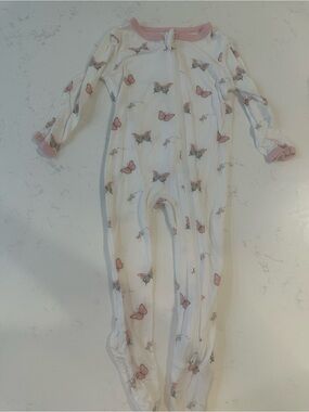 Kyte Baby pink butterfly footie